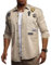 Leif Nelson LN3845 Chemise à manches longues pour homme - 100 % coton - T-shirt à manches longues surdimensionné - T-shirt basique à manches courtes - Chemise d'été, beige, S