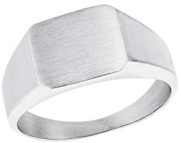 s.Oliver Ring Edelstahl Herren Ringe, Silber, Kommt in Schmuck Geschenk Box, 2027432