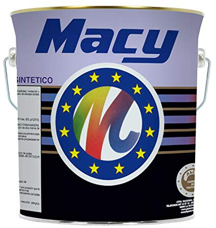 Macy Esmalte Sintético Interiores y Exteriores. Acabado Mate. 4 Litros. Color Blanco