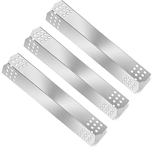 Denmay 37cm Brennerabdeckung für Charbroil, Enders, Barbecook Siesta, Taino Red/Pro 4 & 4+1, Edelstahl Universal Flavorizer Bars für Landmann, Campingaz, Burnhard, Grillstar Atlanta II, 3 Stück