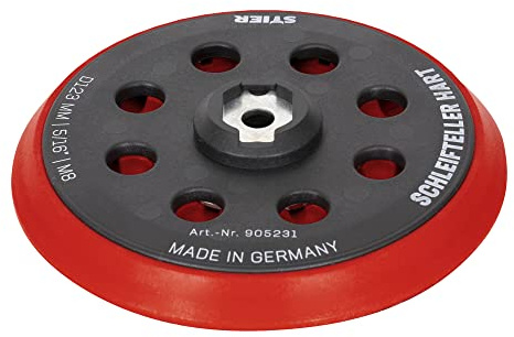 STIER Schleifteller Stützteller hart D123mm 5/16“ M8 für Exzenterschleifer, 120mm, mit klett