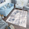 TAPISO Sky Teppich Kurzflor Modern Beige Blau Grau Hellgrau Vintage Meliert Verwischt Design Wohnzimmer Schlafzimmer 3D Optik ÖKOTEX 180 x 250 cm