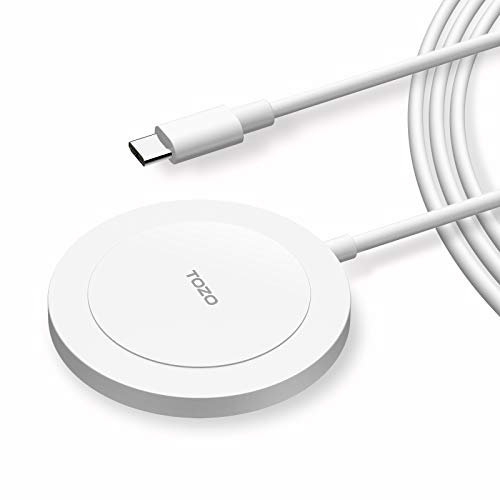 TOZO W6 Wireless Charger, 10W Qi-Certified Fast Charging Pad with Aviation Aluminum Computer Numerical Control Technology Compatible with iPhone 14 13 12 Series (NO AC Adapter)
