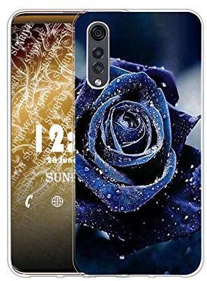 Sunrive Kompatibel mit LG Velvet Hülle Silikon, Transparent Handyhülle Schutzhülle Etui Case (Q Rose 2)+Gratis Universal Eingabestift MEHRWEG