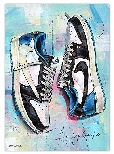JosHoppenbrouwers Air Jordan 1 Low Travis Scott x Fragment Druck (50 x 70 cm) *ungerahmt