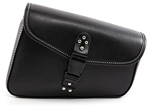 evomosa Motorrad Seitentasche Pu Leder Satteltaschen Schwarz Werkzeugtasche (Rechte Seite)
