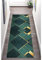 Läufer Teppich für Flur Indoor rutschfest Grün 60×200cm, Waschbar Polyester Langer Teppich für Küche Wohnzimmer, Breite 60cm/ 80cm/100cm/ 120cm