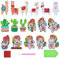MEZHEN Lama Diamond Painting Kinder 5D Diamant Painting Alpaka Kaktus Diamant Malerei Aufkleber Schaf Mitgebsel Kindergeburtstag Malen Nach Zahlen Geschenk Ostern