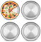 HaWare Pizza Tray Set of 4, Stainless Steel 8 inch Round Baking Sheet Pan for Baking/Serving/Cooking, Non Toxic & Healthy, Oven & Dishwasher Safe (20cm)