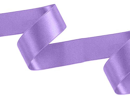 Tessuto in poliestere con nastro di raso a doppia faccia per arti e mestieri, cucito, fiocchi, compleanno,vestiti, confezioni regalo, decorazione per matrimoni, viola, 6 mm x 1 m