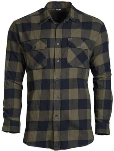Mil-Tec Miltec Bûcheron Chemise à Manches Longues Noir/Olive 906