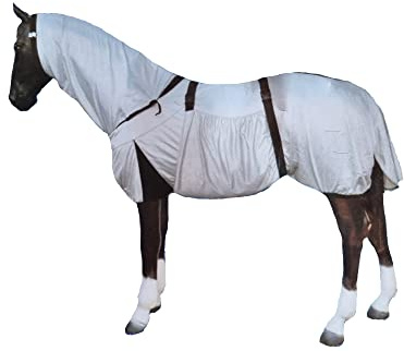 Horse Master S Summer Fly Tappeto - Sweet Itch Eczema Bug Protection Full Neck Combo Foglio - Tappeto equestre per competizione Equitazione all'aperto Cortili Campi