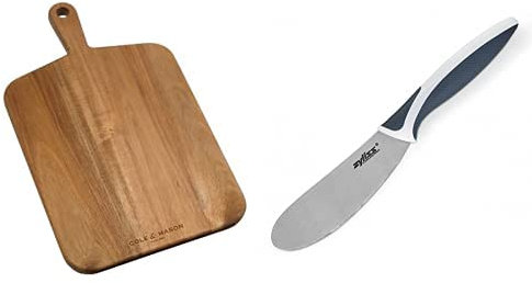 Cole & Mason H722132 Barkway Medium Chopping Board with Handle | Wooden Board/Cutting Board/Serving Board | Acacia Wood | (L) 460mm x (W) 270mm x (D) 20mm | Not Suitable for The Dishwasher