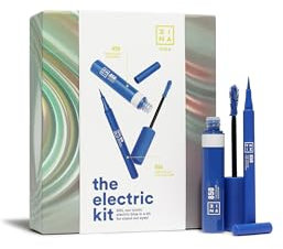 3INA MAKEUP - The Electric Kit - Blau - Perfeke Elektrische Blau Set - The Color Pen Eyeliner 850 + The Color Mascara 850 - Langlebige und Leuchtende Farbe - Make-Up Set - Vegan - Cruelty Free