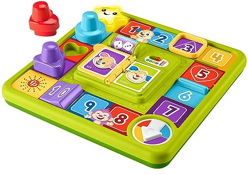 FISHER-PRICE Lernspaß Motorik-Spielbrett - Brettpiel mit Smart-Stages-Lerninhalten, 40+ Liedern, Sätzen und 10 Aktivitäten zur Förderung der Feinmotorik, spricht deutsch, ab 9 Monaten/ 1 Jahr, HRB74