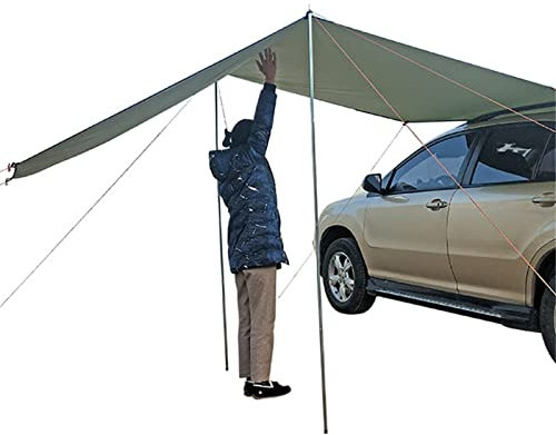 Wohnwagen Sonnensegel - Heckzelt Auto Sonnendach | Caravan Tarp Wasserdicht Busvorzelt Vordach Markise Sonnensegel | Camping Heckklappe Vordach Sonnenschutz Autozelt Für Campingbus