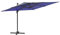 Homgoday Ampelschirm mit LED-Beleuchtung, hellblau, 400 x 300 cm, Sonnenschirm für den Garten, Strand, Angeln, Outdoor, winddicht, tragbar, für Balkon, Terrasse, Außenbereich, Pool