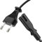 conecto Cable de alimentación, Enchufe Europeo Recto a Enchufe IEC C7 Recto, Cable de alimentación Europeo para electrodomésticos, 3,00 m, Negro