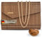 woodwear Holzhandtasche Clutch Damen-Schultertasche Damen-Umhängetaschen (eckig) Modell Naturbegleiter Walnuss
