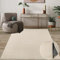 Mia's Teppiche Cleo Luxuriöser, weicher Wohnzimmer Teppich mit Leichter Pflege und Anti-Rutsch Rücken, Beige, 80 x 150 cm