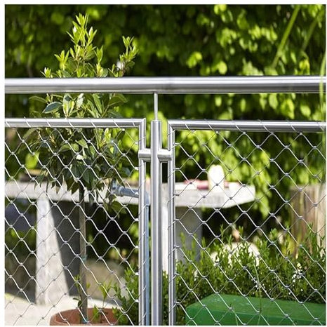 ALFAAL 304 Edelstahl-seilnetz, Flexibles Drahtgeflecht Aus Rostfreiem Stahl Flexibel Dekor Schutznetz für Gehwegzaun Zaun Katzennetz (Color : 3cm mesh, Size : 2x10m)