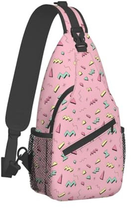 Umhängetasche im Vintage-Stil der 90er Jahre, Umhängetasche, Rucksack, Wandern, Reisen, Tagesrucksack, Brusttasche, 80er-, 90er-Jahre-Stil, Schultertasche für Damen und Herren, Vintage 80er 90er Jahre