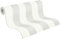 Lio M1-No.11038 Papier peint intissé Rayures et vagues Gris/blanc 10,05 m x 0,53 m