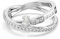 Swarovski Hyperbola Ring, Weißer, Rhodinierter Damenring mit Strahlenden Kristallen in Verschiedenen Schliffen