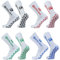 4 Paare Fußballsocken für Anti Rutsch Grip Fußball Socken für Herren Damen Sportsocken Fußball Absorbiert Schweiß 39-46 Atmungsaktiv Laufsocken Kompression Elastische Socken（schwarz+rot+grün+blau）