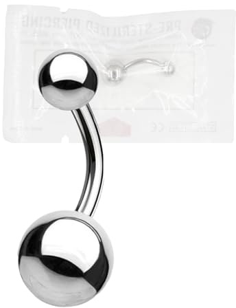 WARRIOR Piercing Ombligo ESTÉRIL Acero Quirúrgico 316 L Banana Classic Basic