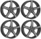 4x Dezent Felgen Alufelgen TY graphite 8.0Jx18 ET45 5x108 kompatibel mit Opel Astra Combo Grandland X Vivaro Zafira