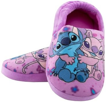 Disney Pantofole Ciabatte Di Stitch | Lilo E Stitch Pantofole Bambina | Ciabatte Asilo | Calzature Ragazza Invernali | Viola 27