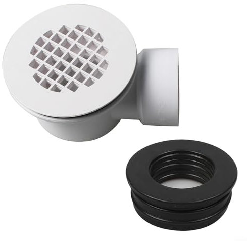 Lecreatekit Shower Drain Assembly Low Profile Design with 1 5 Inch Side Outlet for Fast Water Removal