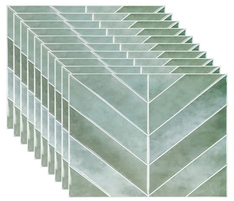 Fliesenaufkleber zum Abziehen und Aufkleben, 3D-Aufkleber, selbstklebend, für Küche, Bad, wasserfest, zum Aufkleben auf Fliesen, U-Bahn-Fliesen, 29 x 22,9 cm, 10 Bögen