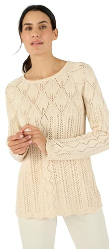 Damart - Pointelle Jumper, Cream, 22/24