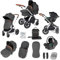 Ickle Bubba Stomp Luxe 3-in-1-Kinderwagen mit Cirrus i-Size – (Silber/Anthrazitgrau/Tan)