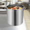 Olla grande de 100 L, 50 x 50 x 50 cm, acero inoxidable con cesta y tapa para todo tipo de cocinas y cocinas grandes