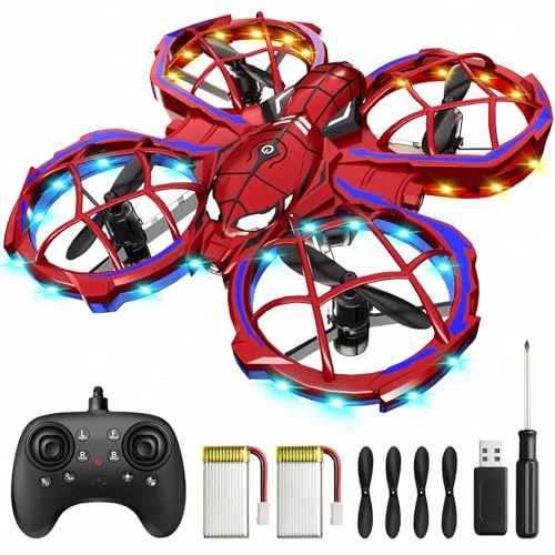 Mini Drone pour Enfants - Drone Télécommandé Débutant avec Évitement d'Obstacles - Jouet pour Garçons 14+ Ans - 3 Vitesses, 360°, Suspension Automatique - Cadeau Anniversaire Noël