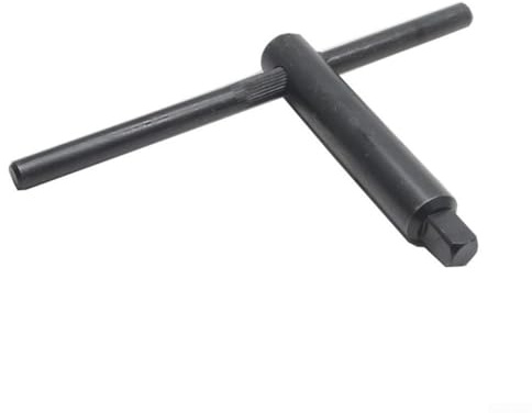 Fräsdrehfutter-Vierkantschlüssel, T-Griff, Schraubenschlüssel aus Karbonstahl mit rutschfestem Griff, kompatibel mit CNC-Fräsen, Gravier- und Fräsmaschinen, Schwarz (8 x 8)
