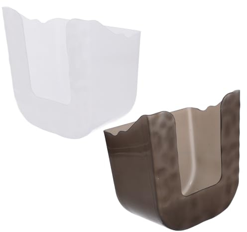 DEARMAMY 2stücke Wandmontierte Feuchttuchbox aus Pet-Material Aufbewahrungsbox für Feuchttücher Praktischer Tissue-Spender für Badezimmer und Zuhause