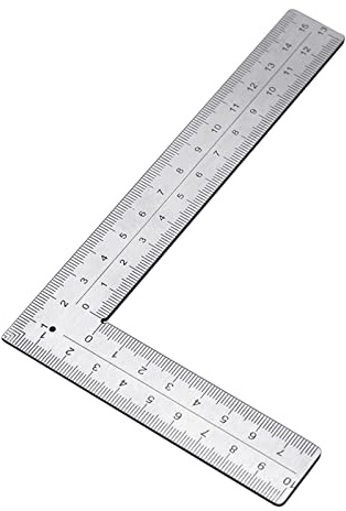 Righelli quadrati in acciaio Scala da 90 gradi Doppi pendii laterali Strumento di layout di misurazione per falegnami quadrati quadrati