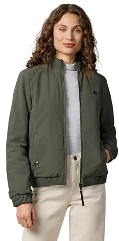 Ragwear Damen warme Übergangsjacke kurze wasserabweisende Bomberjacke mit elastischen Bündchen Chenna Warm YOUMODO XS-3XL