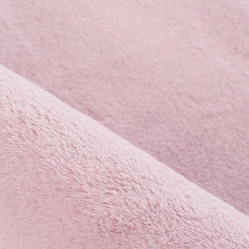 KADIMA DESIGN Designteppich Unifarben Zeitlos Pflegeleicht Praktisch Waschbar Belastbar Strapazierfähig Rund Rosa 200x200 cm Wohnzimmer Flur Oeko-TEX Zertifiziert | NECKAR