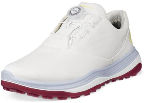 ECCO LT1 Damen-Golfschuhe mit Boa-Verschluss, wasserdicht, Leder, spikeless, White Air, 41 EU