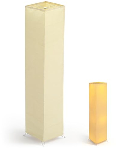 Cabilock Japanischer Papierlampenschirm Faltbar 49 Zoll Ersatz Stehlampe Schirm Modernes Design für Wohnraum und Arbeitszimmer