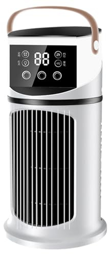 Posgcks Ventilador De Aire Acondicionado Portátil, Enfriador De Aire Evaporativo, Con Depósito, 3 Modos Neblinas, 9 Velocidades, Temporizador 8H, Para Dormitorio Oficina Coche