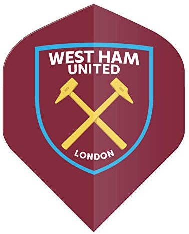 F2048 West Ham UTD Football Club Dart Flights- 3 Sets pro pack (9 flights insgesamt).