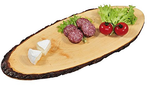 Kesper - Tagliere in legno di ontano, laccato, per uso alimentare, 50-59 x 20 cm