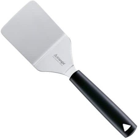 triangle Palette gewinkelt 7,5 cm – Winkelpalette - Edelstahl | Gewinkelte Palette aus gehärtetem Edelstahl, spülmaschinengeeignet, schwarzer ergonomischer Griff, Made in Solingen/Germany