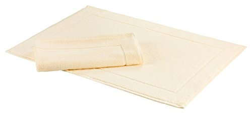 Floringo 2er Set Badvorleger - Badematte Sprint - Duschvorleger ca. 650 g/m² - ca. 50x70 cm - vanille